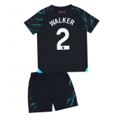 Billige Manchester City Kyle Walker #2 Tredje trøje Børn 2023-24 Kort ærmer (+ bukser)