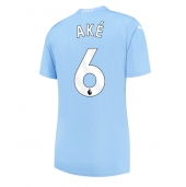 Billige Manchester City Nathan Ake #6 Hjemmebanetrøje Dame 2023-24 Kort ærmer