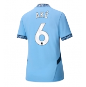 Billige Manchester City Nathan Ake #6 Hjemmebanetrøje Dame 2024-25 Kort ærmer