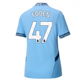 Billige Manchester City Phil Foden #47 Hjemmebanetrøje Dame 2024-25 Kort ærmer