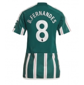 Billige Manchester United Bruno Fernandes #8 Udebanetrøje Dame 2023-24 Kort ærmer