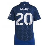 Billige Manchester United Diogo Dalot #20 Udebanetrøje Dame 2024-25 Kort ærmer