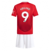 Billige Manchester United Rasmus Hojlund #9 Hjemmebanetrøje Børn 2024-25 Kort ærmer (+ bukser)