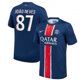 Billige Paris Saint-Germain Joao Neves #87 Hjemmebanetrøje 2024-25 Kort ærmer