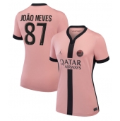 Billige Paris Saint-Germain Joao Neves #87 Tredje trøje Dame 2024-25 Kort ærmer