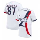 Billige Paris Saint-Germain Joao Neves #87 Udebanetrøje 2024-25 Kort ærmer