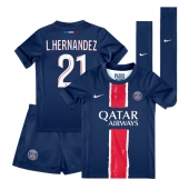 Billige Paris Saint-Germain Lucas Hernandez #21 Hjemmebanetrøje Børn 2024-25 Kort ærmer (+ bukser)