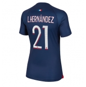 Billige Paris Saint-Germain Lucas Hernandez #21 Hjemmebanetrøje Dame 2023-24 Kort ærmer