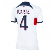 Billige Paris Saint-Germain Manuel Ugarte #4 Udebanetrøje Dame 2023-24 Kort ærmer