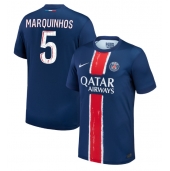 Billige Paris Saint-Germain Marquinhos #5 Hjemmebanetrøje 2024-25 Kort ærmer