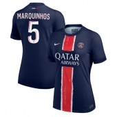 Billige Paris Saint-Germain Marquinhos #5 Hjemmebanetrøje Dame 2024-25 Kort ærmer