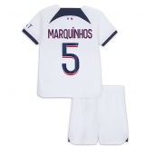 Billige Paris Saint-Germain Marquinhos #5 Udebanetrøje Børn 2023-24 Kort ærmer (+ bukser)