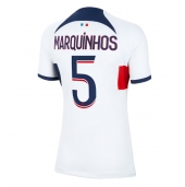 Billige Paris Saint-Germain Marquinhos #5 Udebanetrøje Dame 2023-24 Kort ærmer