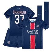 Billige Paris Saint-Germain Milan Skriniar #37 Hjemmebanetrøje Børn 2024-25 Kort ærmer (+ bukser)