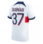 Billige Paris Saint-Germain Milan Skriniar #37 Udebanetrøje 2023-24 Kort ærmer