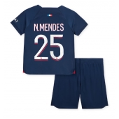 Billige Paris Saint-Germain Nuno Mendes #25 Hjemmebanetrøje Børn 2023-24 Kort ærmer (+ bukser)