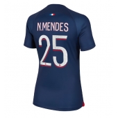 Billige Paris Saint-Germain Nuno Mendes #25 Hjemmebanetrøje Dame 2023-24 Kort ærmer