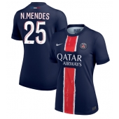 Billige Paris Saint-Germain Nuno Mendes #25 Hjemmebanetrøje Dame 2024-25 Kort ærmer