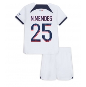 Billige Paris Saint-Germain Nuno Mendes #25 Udebanetrøje Børn 2023-24 Kort ærmer (+ bukser)