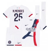 Billige Paris Saint-Germain Nuno Mendes #25 Udebanetrøje Børn 2024-25 Kort ærmer (+ bukser)