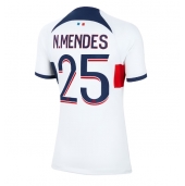 Billige Paris Saint-Germain Nuno Mendes #25 Udebanetrøje Dame 2023-24 Kort ærmer