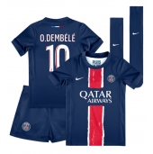 Billige Paris Saint-Germain Ousmane Dembele #10 Hjemmebanetrøje Børn 2024-25 Kort ærmer (+ bukser)