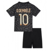 Billige Paris Saint-Germain Ousmane Dembele #10 Tredje trøje Børn 2023-24 Kort ærmer (+ bukser)