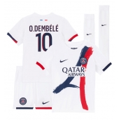 Billige Paris Saint-Germain Ousmane Dembele #10 Udebanetrøje Børn 2024-25 Kort ærmer (+ bukser)