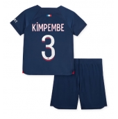 Billige Paris Saint-Germain Presnel Kimpembe #3 Hjemmebanetrøje Børn 2023-24 Kort ærmer (+ bukser)