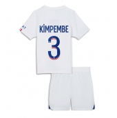 Billige Paris Saint-Germain Presnel Kimpembe #3 Udebanetrøje Børn 2023-24 Kort ærmer (+ bukser)