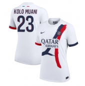 Billige Paris Saint-Germain Randal Kolo Muani #23 Udebanetrøje Dame 2024-25 Kort ærmer