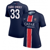 Billige Paris Saint-Germain Warren Zaire-Emery #33 Hjemmebanetrøje Dame 2024-25 Kort ærmer