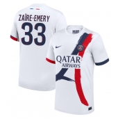 Billige Paris Saint-Germain Warren Zaire-Emery #33 Udebanetrøje 2024-25 Kort ærmer