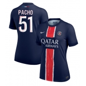 Billige Paris Saint-Germain Willian Pacho #51 Hjemmebanetrøje Dame 2024-25 Kort ærmer