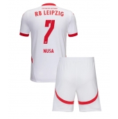 Billige RB Leipzig Antonio Nusa #7 Hjemmebanetrøje Børn 2024-25 Kort ærmer (+ bukser)