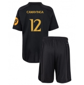 Billige Real Madrid Eduardo Camavinga #12 Tredje trøje Børn 2023-24 Kort ærmer (+ bukser)