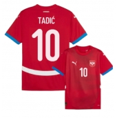 Billige Serbien Dusan Tadic #10 Hjemmebanetrøje EM 2024 Kort ærmer