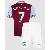 Billige West Ham United Crysencio Summerville #7 Hjemmebanetrøje Børn 2024-25 Kort ærmer (+ bukser)