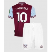 Billige West Ham United Lucas Paqueta #10 Hjemmebanetrøje Børn 2024-25 Kort ærmer (+ bukser)