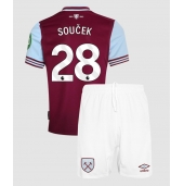 Billige West Ham United Tomas Soucek #28 Hjemmebanetrøje Børn 2024-25 Kort ærmer (+ bukser)